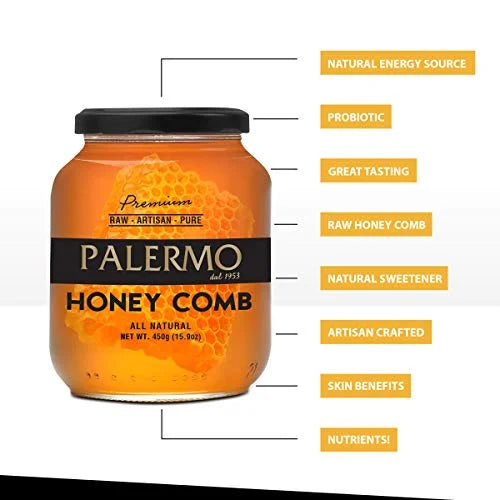 PALERMO 100%全天然蜂巢蜜 NATURAL HONEY & HONEY COMB 454g
