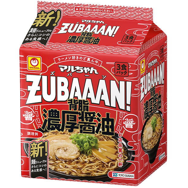 Maru Chan ZUBAAAN! 背脂濃厚醤油 3食Pack