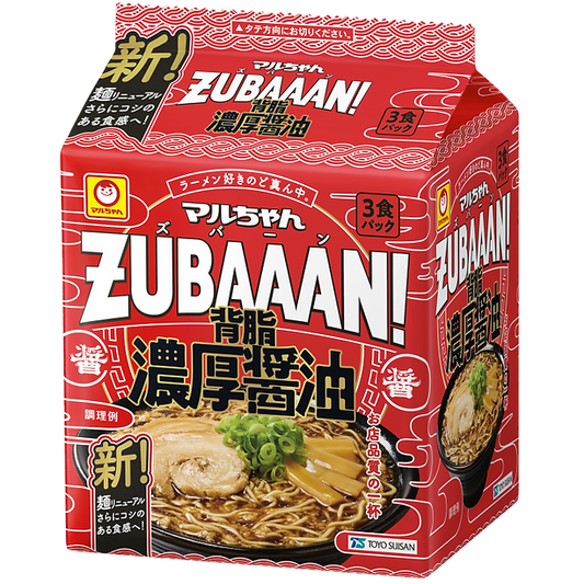 Maru Chan ZUBAAAN! 背脂濃厚醤油 3食Pack